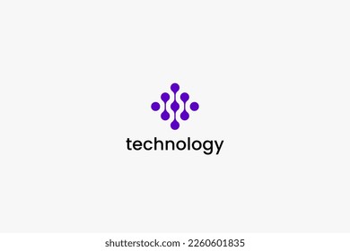 Concepto de logotipo de software de innovación para el futuro de la tecnología y la conexión