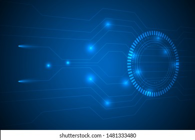 technology connection digital data and big data. lines technology abstract background.