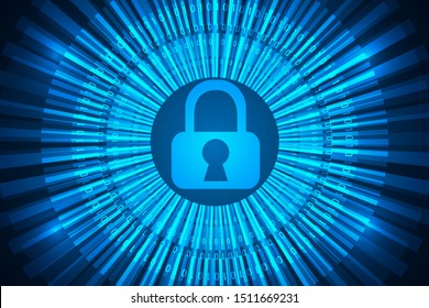 technology connection digital data and big data. security and privacy abstract background. protection from cyber attack.