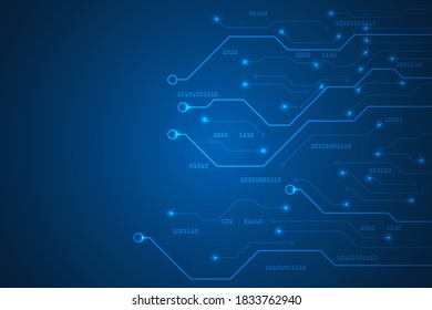 technology connection digital data and big data. circuit digital lines technology abstract background. vector illustration