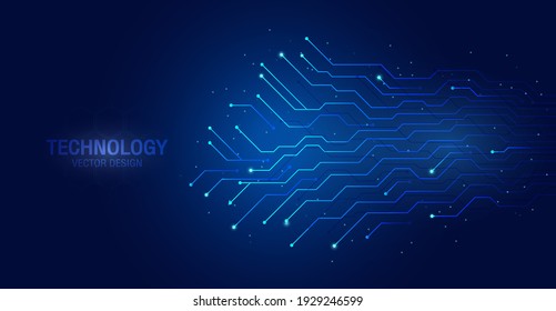 Technology connection digital data,Blue technology background with circuit diagram