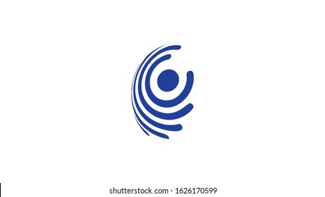 technology connection human logo template isolated on white background