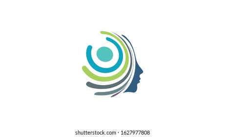 technology connection logo template isolated on white background
