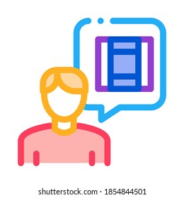 vector de icono de consultor de tecnología. signo de consultor de tecnología. ilustración de símbolo de color