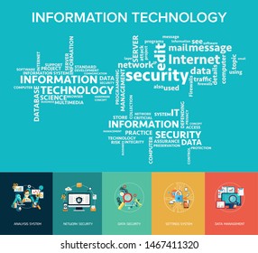 technology consulting typography color blending iconic concept
