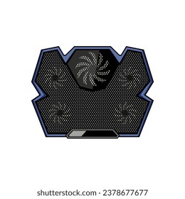 technology cooling pad cartoon. electronic machine, equipment cool, computer business technology cooling pad sign. isolated symbol vector illustration