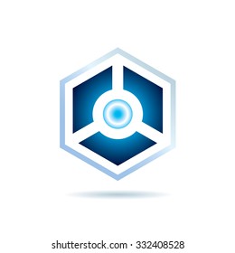 Technology Core Icon Logo Template