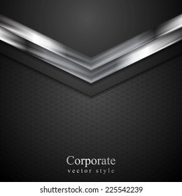 Technology corporate background with metal arrows. Vector illustration