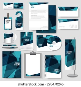 Technology corporate identity template Stationery design set in vector format