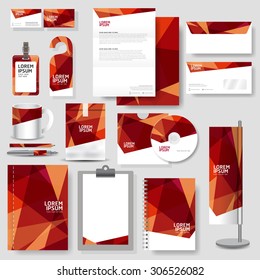 Technology corporate identity template Stationery design set in vector format