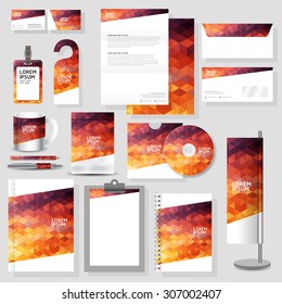 Technology corporate identity template Stationery design set in vector format