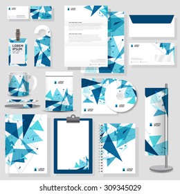 Technology corporate identity template Stationery design set in vector format