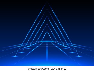 Technology corridor represents the network of the Internet system for maximum efficiency. Use geometric lines to add interest.