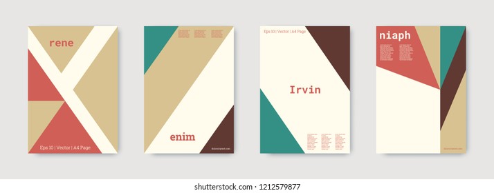 Technology cover design. Minimal vector geometric. Shapes patterns. Triangle design template.Nude, gold, white, bright business concept. Colorful set of vector. Cool technology cover design.