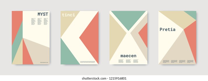 Technology cover design. Minimal vector geometric. Shapes patterns. Triangle design template. Pastel, pink, nude, white business concept. Colorful set of vector. Cool technology cover design.