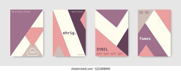 Technology cover design. Minimal vector geometric. Shapes patterns. Triangle design template. Blue, pink, gold, white, bright business concept. Colorful set of vector. Cool technology cover design.