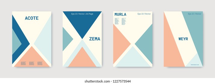 Technology cover design. Minimal vector geometric. Shapes patterns. Triangle design template. Blue, pink, indigo, white, bright business concept. Colorful set of vector. Cool technology cover design.
