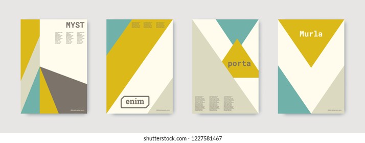 Technology cover design. Minimal vector geometric. Shapes patterns. Triangle design template. Green, gold, white, bright business concept. Colorful set of vector. Cool technology cover design.