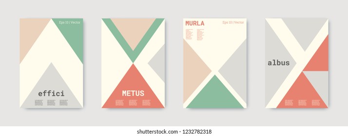Technology cover design. Minimal vector geometric. Shapes patterns. Triangle design template. Blue, pink, gold, white, bright business concept. Colorful set of vector. Cool technology cover design.