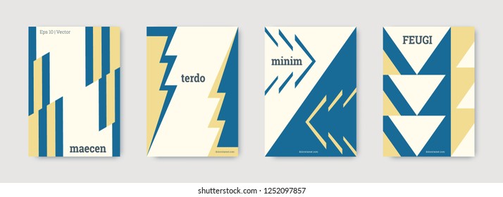 Technology cover design. Minimal vector geometric. Shapes patterns. Triangle design template. Blue, pink, gold, white, bright business concept. Colorful set of vector. Cool technology cover design.