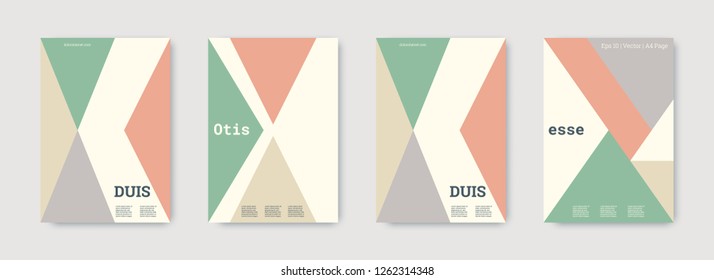 Technology cover design. Minimal vector geometric. Shapes patterns. Triangle design template. Pastel, pink, gold, white, bright business concept. Colorful set of vector. Cool technology cover design.