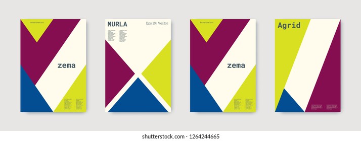 Technology cover design. Minimal vector geometric. Shapes patterns. Triangle design template. Blue, pink, gold, white, bright business concept. Colorful set of vector. Cool technology cover design.