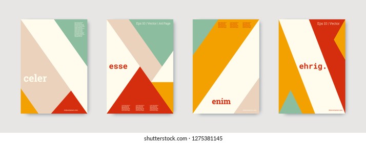 Technology cover design. Minimal vector geometric. Shapes patterns. Triangle design template. Pastel, pink, gold, white, bright business concept. Colorful set of vector. Cool technology cover design.