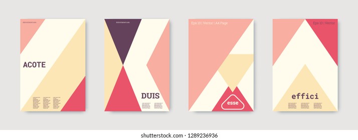 Technology cover design. Minimal vector geometric. Shapes patterns. Triangle design template. Purple, pink, gold, white, bright business concept. Colorful set of vector. Cool technology cover design.