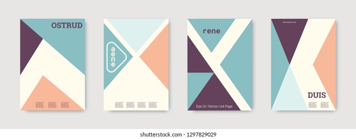 Technology cover design. Minimal vector geometric. Shapes patterns. Triangle design template. Blue, pink, purple, white, bright business concept. Colorful set of vector. Cool technology cover design.