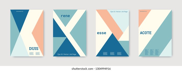 Technology cover design. Minimal vector geometric. Shapes patterns. Triangle design template. Blue, pink, indigo, white, bright business concept. Colorful set of vector. Cool technology cover design.