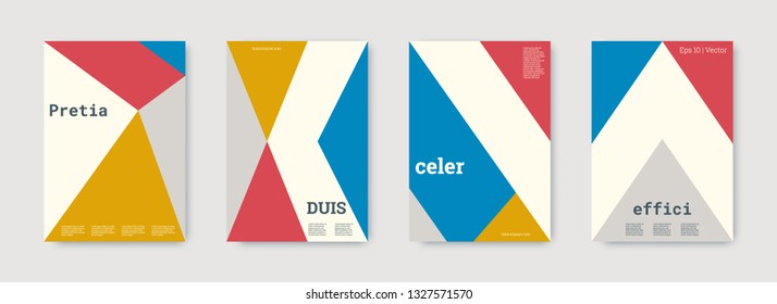 Technology cover design. Minimal vector geometric. Shapes patterns. Triangle design template. Blue, pink, gold, white, bright business concept. Colorful set of vector. Cool technology cover design.