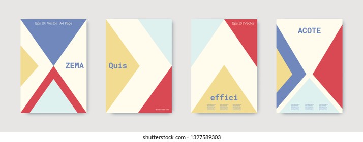 Technology cover design. Minimal vector geometric. Shapes patterns. Triangle design template. Blue, pink, gold, white, bright business concept. Colorful set of vector. Cool technology cover design.