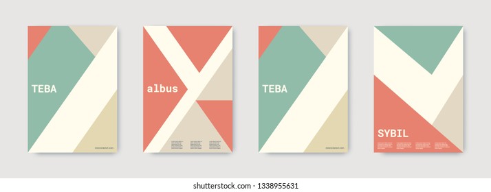 Technology cover design. Minimal vector geometric. Shapes patterns. Triangle design template. Pastel, pink, green, white, bright business concept. Colorful set of vector. Cool technology cover design.