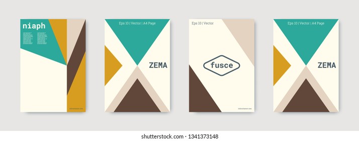 Technology cover design. Minimal vector geometric. Shapes patterns. Triangle design template. Green, gold, white, bright business concept. Colorful set of vector. Cool technology cover design.