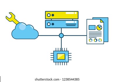 technology cpu cartoon 