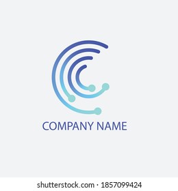 technology creative abstract logo design 