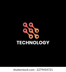Technology  creative logo design vector image