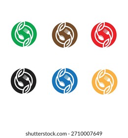 ilusão de logotipo ícone de talheres de tecnologia