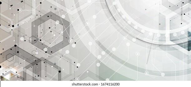 Technology cyber innovation background, idea of global business solution