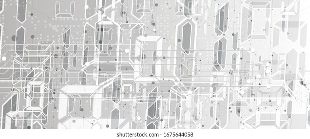 Technology cyber innovation background, idea of global business solution