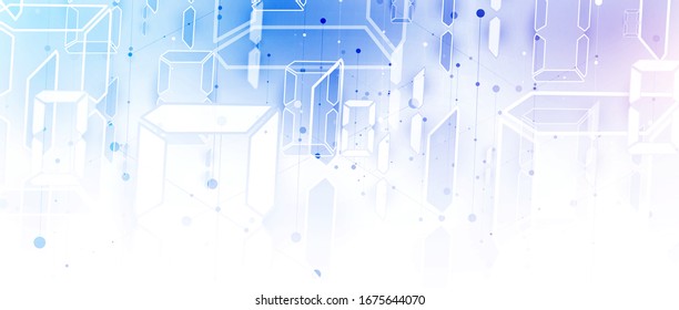 Technology cyber innovation background, idea of global business solution