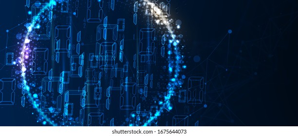 Technologie, Cyberinnovations-Hintergrund, Idee einer globalen Unternehmenslösung