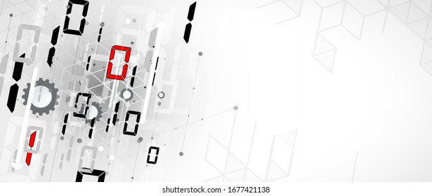 Technology cyber innovation background, idea of global business solution