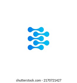 Símbolo de la plantilla de logotipo de la letra D de la tecnología 