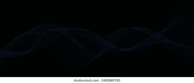 Tecnología fondo oscuro. Vector Anuncio de onda futurista. EPS10
