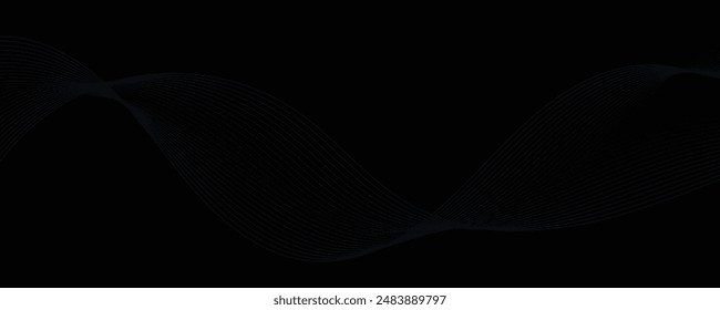 Technology dark background. Vector futuristic wave banner. EPS10
