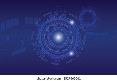 Technology dark blue background template