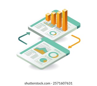 Technology data analyst dashboard monitor screen