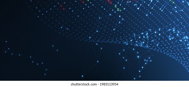 Technology data background, idea of global business solution