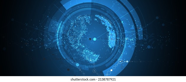 Technology data background, idea of global business solution